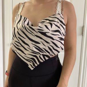 Zebra silk top